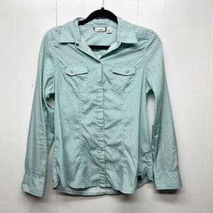 L.L. Bean Women's Button Down Long Sleeve Blue Shirt Size XS Lightweight